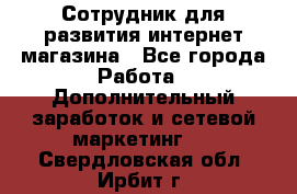 Сотрудник для развития интернет-магазина - Все города Работа » Дополнительный заработок и сетевой маркетинг   . Свердловская обл.,Ирбит г.